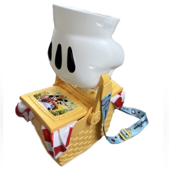 Disney Other - Disney Parks Mickey Minnie Picnic Basket Popcorn Bucket Strap Exclusive